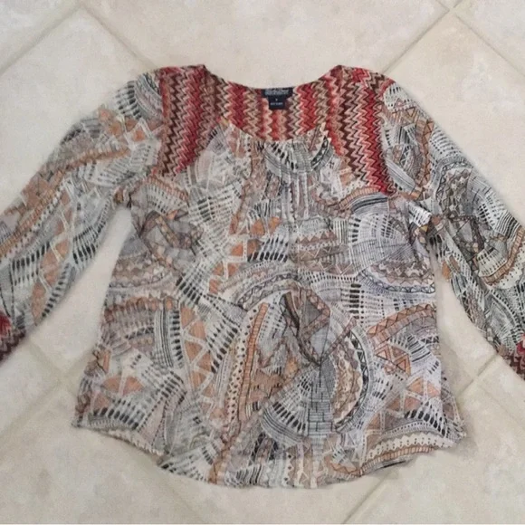 Lucky Brand Sheer Boho Blouse - Picture 5 of 6